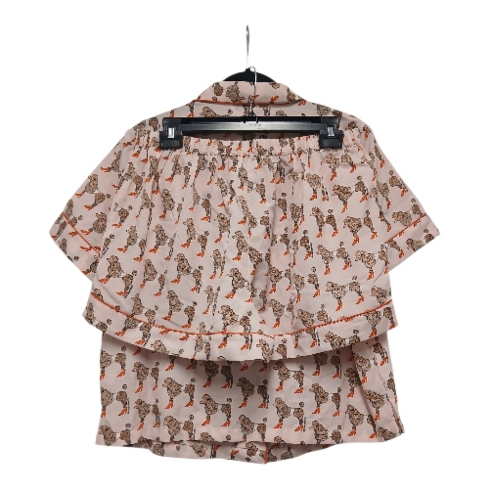 BOUFFANTS & BROKEN HEARTS 2pc Sassier Poodles Pajama Pink Shorts Set Size M-NWOT - Picture 4 of 4